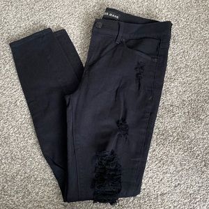 Express Distressed Black Jegging